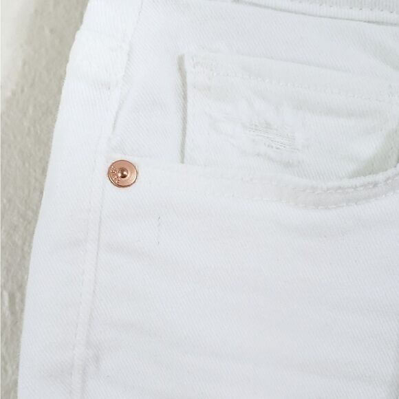 Paige Claudine High-Rise Crop Flare Jeans In White Size 26 P NWT - Picture 11 of 15
